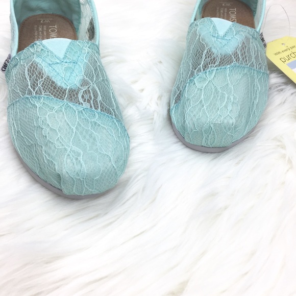 TOMS Classic Lace Mint Green - Picture 4 of 8